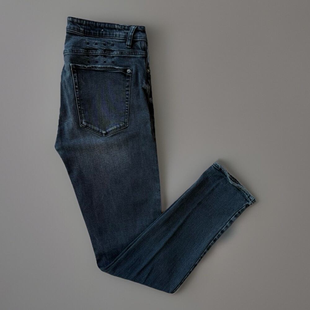 Ksubi Jeans 34 Black Dark Wash Skinny Fit Japan Denim New York Streetwear
